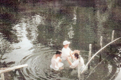 Tom baptized Vickie & Paul Hafer in the Jordan River near the Sea of Galilee ~ Paul & Vickie Hafer With Tom & Melanie at the site of the Sermon on the Mount